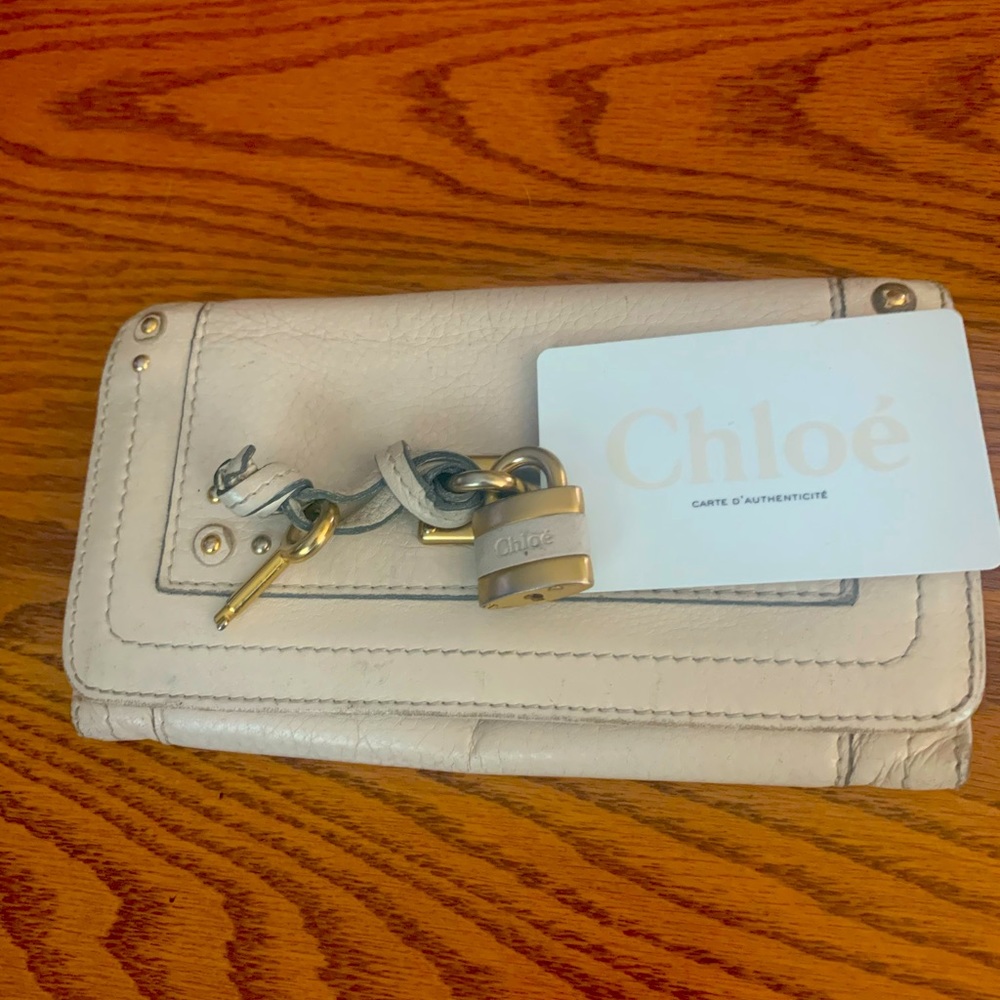 Chloe wallet in grey use but in great condition everything work zip snap no rip